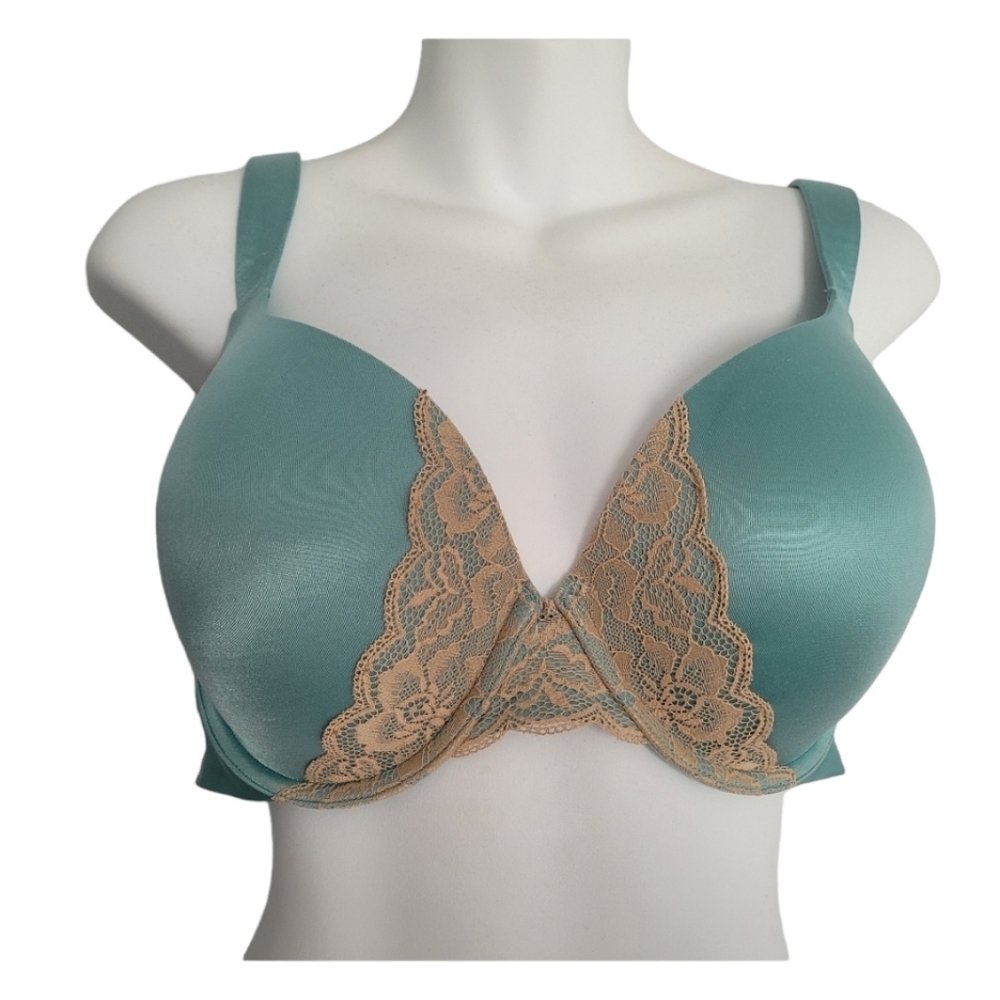 Soma Enhancing Shape Full Coverage With Lace Trim Mint Green RN 79984 Pre-owned